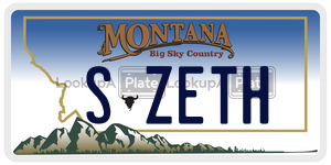 SZETH  license plate in MT