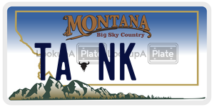 TANK  license plate in MT