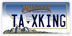 TAXKING  license plate in MT