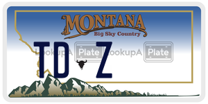 TDZ  license plate in MT