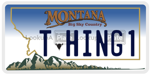 THING1  license plate in MT