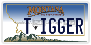 TIGGER  license plate in MT
