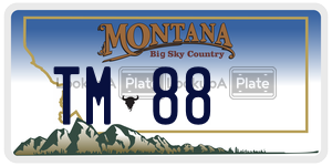 TM88  license plate in MT