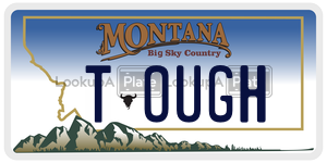 TOUGH  license plate in MT