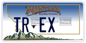TREX  license plate in MT