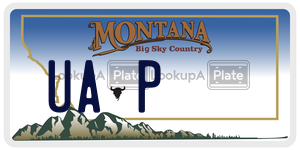 UAP  license plate in MT