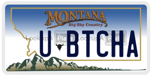 UBTCHA  license plate in MT