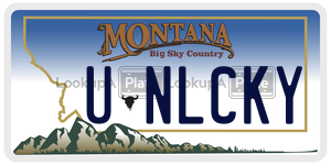 UNLCKY  license plate in MT