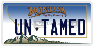 UNTAMED  license plate in MT