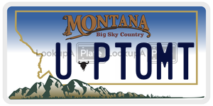 UPT0MT  license plate in MT