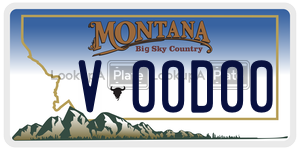 V00D00  license plate in MT