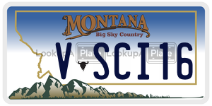 VSCI16  license plate in MT