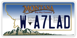 WA7LAD  license plate in MT