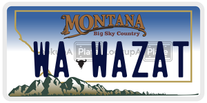 WAWAZAT  license plate in MT