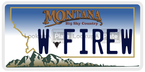 WFIREW license plate in Montana