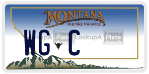 WGC  license plate in MT