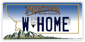 WH0ME  license plate in MT