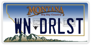 WNDRLST  license plate in MT