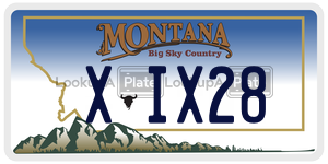 XIX28  license plate in MT