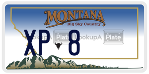 XP8  license plate in MT