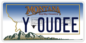 Y0UDEE  license plate in MT