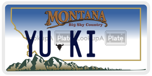 YUKI  license plate in MT