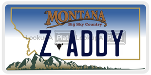 ZADDY  license plate in MT