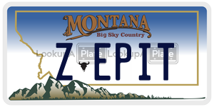ZEPIT  license plate in MT