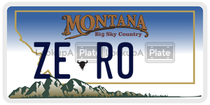 ZER0  license plate in MT