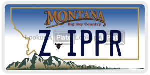 ZIPPR  license plate in MT