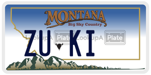 ZUKI  license plate in MT