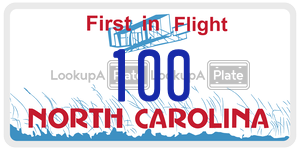 100  license plate in NC