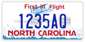 1235AQ  license plate in NC