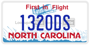 1320DS  license plate in NC