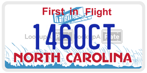 1460CT license plate in North Carolina