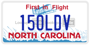 150LDV license plate in North Carolina