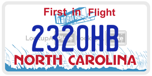 2320HB  license plate in NC