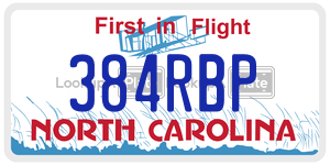 384RBP  license plate in NC