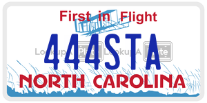 444STA  license plate in NC
