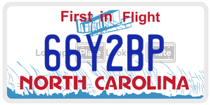 66Y2BP  license plate in NC