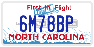 6M78BP  license plate in NC