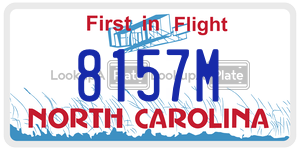 8157M  license plate in NC
