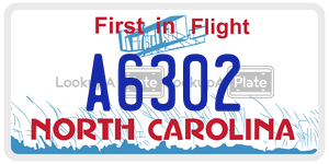 A6302 license plate in North Carolina