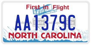 AA1379C  license plate in NC