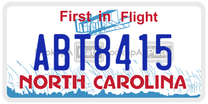 ABT8415 license plate in North Carolina