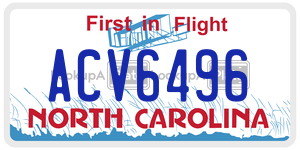 ACV6496  license plate in NC