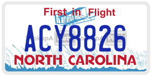 ACY8826 license plate in North Carolina