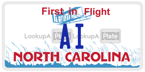 AI  license plate in NC