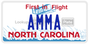 AMMA  license plate in NC