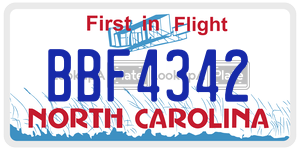 BBF4342 license plate in North Carolina